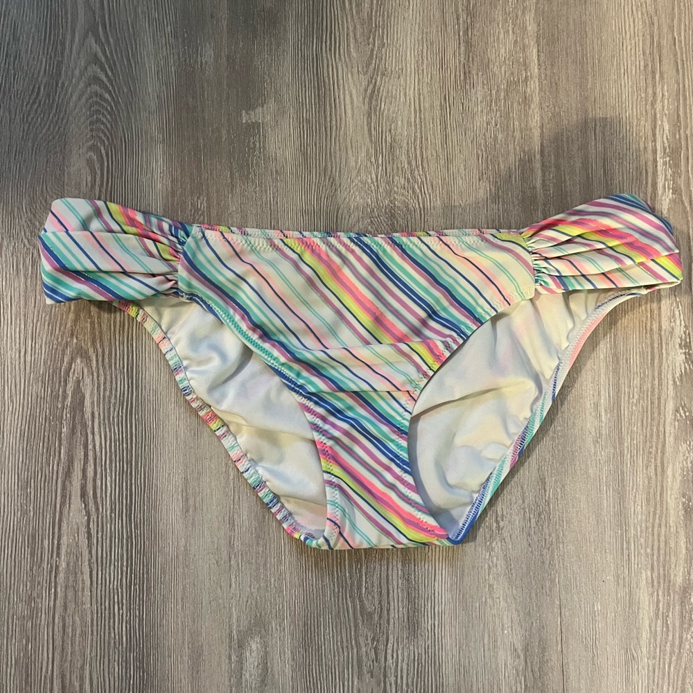 Victoria’s Secret rainbow striped knockout medium bikini bottoms